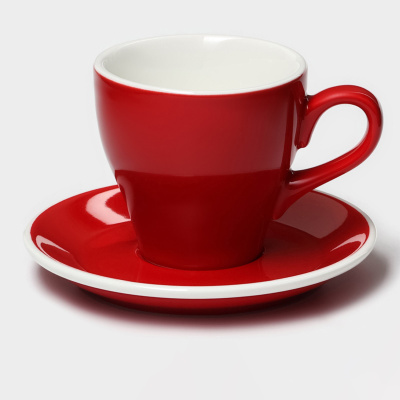 Пара Coffee time 280мл фарфор  красная