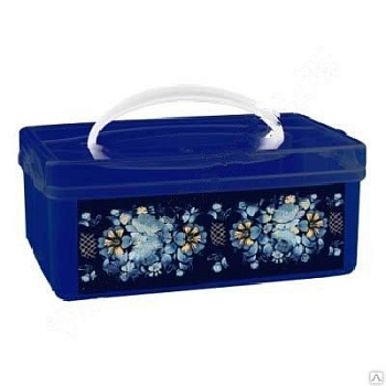 Коробка универсальная с ручкой и декором 245*160*108мм