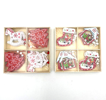 Набор новогодних подвесок 12шт.