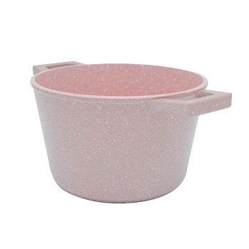 Кастрюля литая  РОМАНТИКА розовый камень 3л дно/стенки 4.5/3.5мм Кастрюля литая  РОМАНТИКА розовый камень 3л дно/стенки 4.5/3.5мм