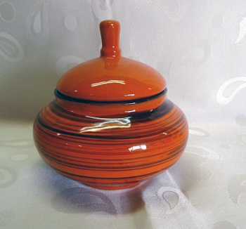 Сахарница 350мл "Оранжевая полоска"