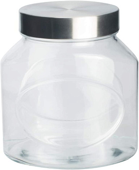 Банка с крышкой 1.5л ЭЛИПС с метал.крышкой