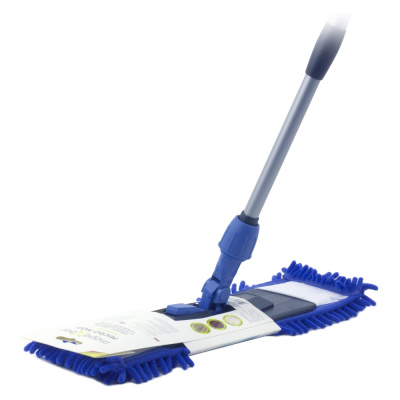 Швабра телескопическая рукоятка 120см насадка микрофибра СИНЕЛЬ