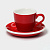 Пара Coffee time 80мл фарфор  красная