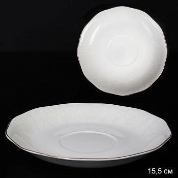 Блюдце 15.5см  Тайные завитки тонкостенный