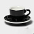 Пара Coffee time 80мл фарфор  чёрная
