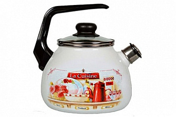 Чайник эмал 3л со свистком La Cuisine