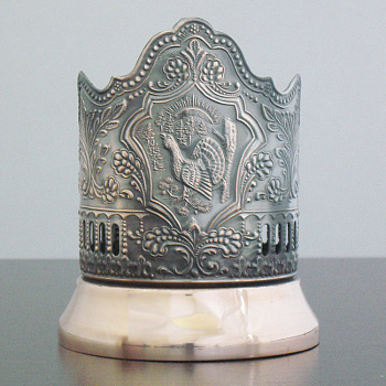 Подстаканник медный "Глухарь"