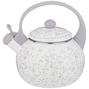 Чайник эмал. со свистком "Вивьен" 2.2л Чайник эмал. со свистком "Вивьен" 2.2л