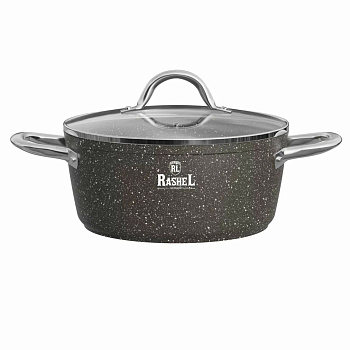 Кастрюля 4л 24см с индукционным дном "Коричневый гранит" Кастрюля 4л 24см с индукционным дном "Коричневый гранит"