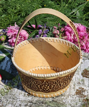 Корзинка Узор  d19 h9/20см