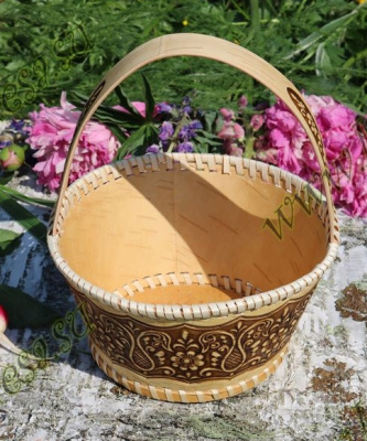 Корзинка Узор  d19 h9/20см