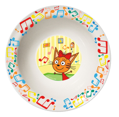 Миска  15.2см "Три кота"  Нотки фарфор