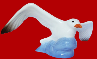 Фигурка декорат. "Чайка" 6.5x12x7см