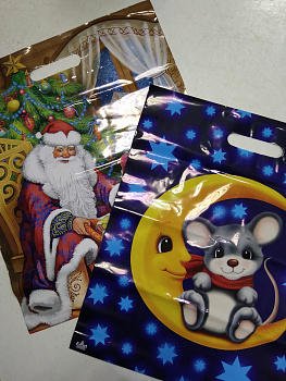 Пакет с вырубной ручкой НГ 31*40