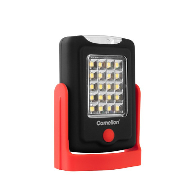 Фонарь универс.  LED+SMD черн / красн. 3XR03 магн. пласт. E1442