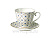 Чашка с блюдцем 220мл "Ретро" ф.Гвоздика костяной фарфор