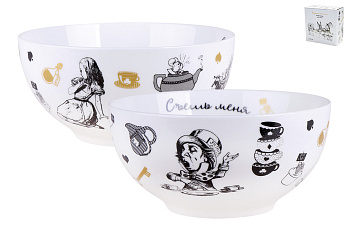 Конфетница 610мл 14см "Безумное чаепитие"  NB204B