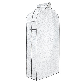 Чехол для одежды с прозрачным окном 60х30х120см молния