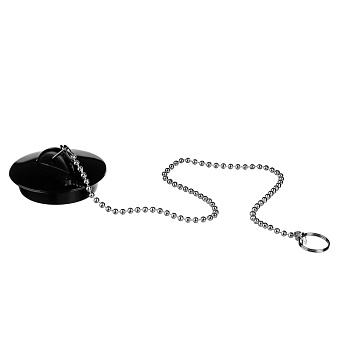 Пробка для ванны с цепочкой 29см резина d4.5см