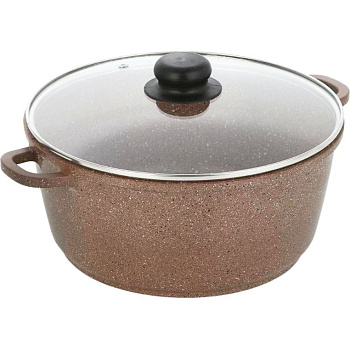 Казан кастрюля 3.3л 22см ГРАНИТ ИНДУКЦИЯ коричневая Казан кастрюля 3.3л 22см ГРАНИТ ИНДУКЦИЯ коричневая