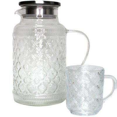 Набор 7пр. кувшин 1.85л + 6 кружек 260мл стекло
