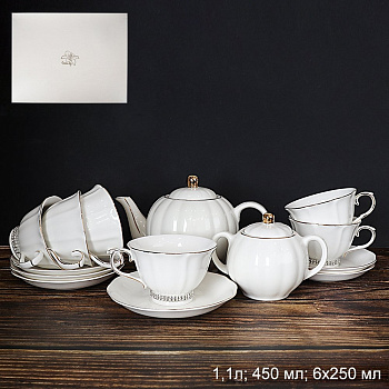 Сервиз чайный 14пр 250мл на ножке со стразами