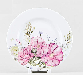 Тарелка  20см "Розовый цветок"