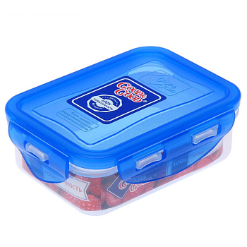 Контейнер гермет.  цв.крышка  0.8л  с защелками