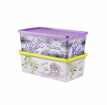 Коробка ПРОВАНС FLEUR 5.5л прямоугольная 34*19*12см