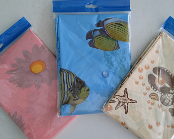 Шторы д/ванной. "Питер" 180*180см с кольцами