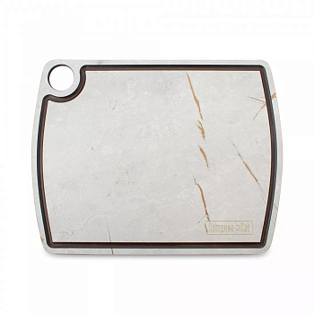 Доска разделочная c желобом 29х22см мраморный Грейс