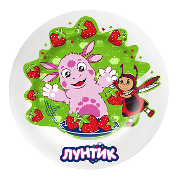 Тарелка 20см  "Лунтик" зеленый