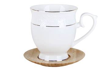 Пара чайная бамбук. блюдце 340мл "Снежная королева"