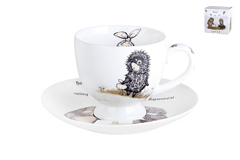 Пара кофейная  220мл "Ежик в тумане" под.уп