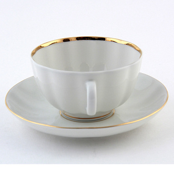 Чашка с блюдцем "тюльп.Белоснежка" 220мл твердый фарфор Чашка с блюдцем "тюльп.Белоснежка" 220мл твердый фарфор