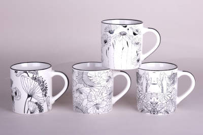 Кружка 380мл микс 4диз