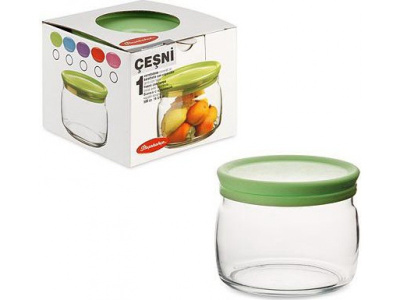 Банка ЧЕШНИ 0.5л с цветн. пласт.крышкой