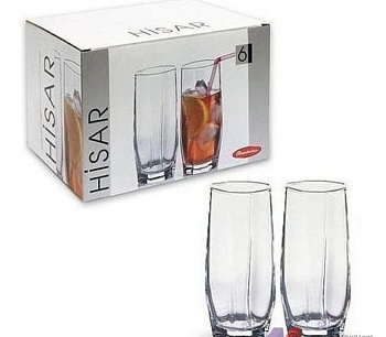 Набор стаканов 6шт. ХИСАР высокие 230мл Набор стаканов 6шт. ХИСАР высокие 230мл