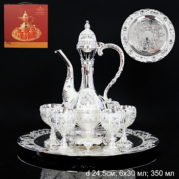 Набор коньячный 8пр. d24.5см 6*30мл 350мл