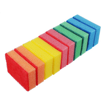 Набор губок для мытья посуды "Премиум" 10шт. 9x6.5x2.5см