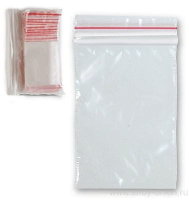 Пакет с застежкой 150*220мм 100шт.