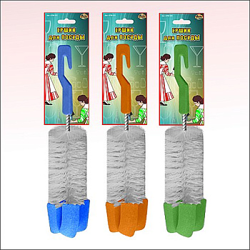 Ершик для посуды "Комби" h26*d5см 4цв.