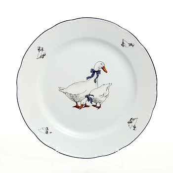 Блюдо круглое 30см "Гуси"