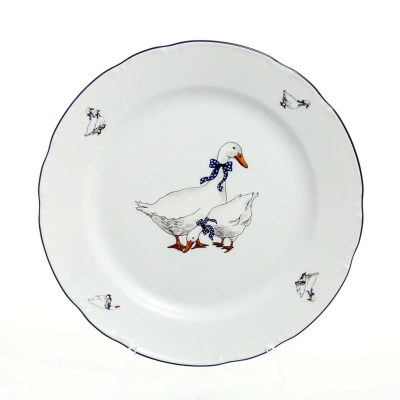 Блюдо круглое 30см "Гуси"