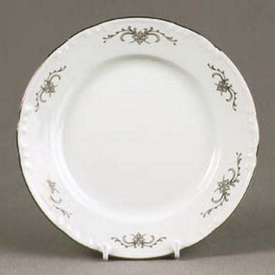 Блюдо круглое 30см "Сер. орнамент, плат."