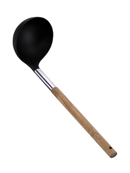 Ложка разливательная 31.5х8см нейлон нерж. сталь акация ACACIA