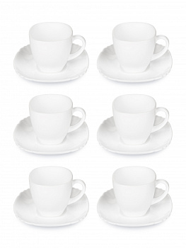 Набор чайный БЭЙСИК белый 12пр 220мл (6)