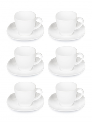 Набор чайный БЭЙСИК белый 12пр 220мл (6)