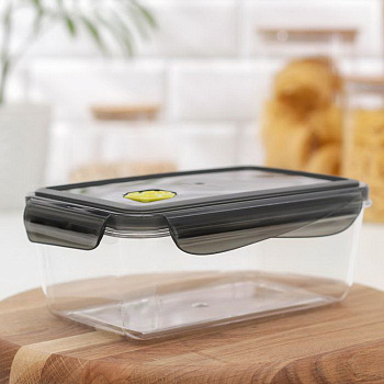 Контейнер герметичный с клапаном "Brilliant" тритан прямоугольный 1.35л